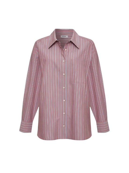 Rumored Tops - Rumored Womens S Ex-Boyfriend Stripe Button Down Shirt Cotton Oversized NWT
